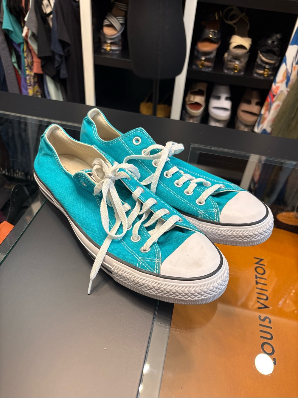 Converse Turquoise Low-Top Canvas Sneakers
